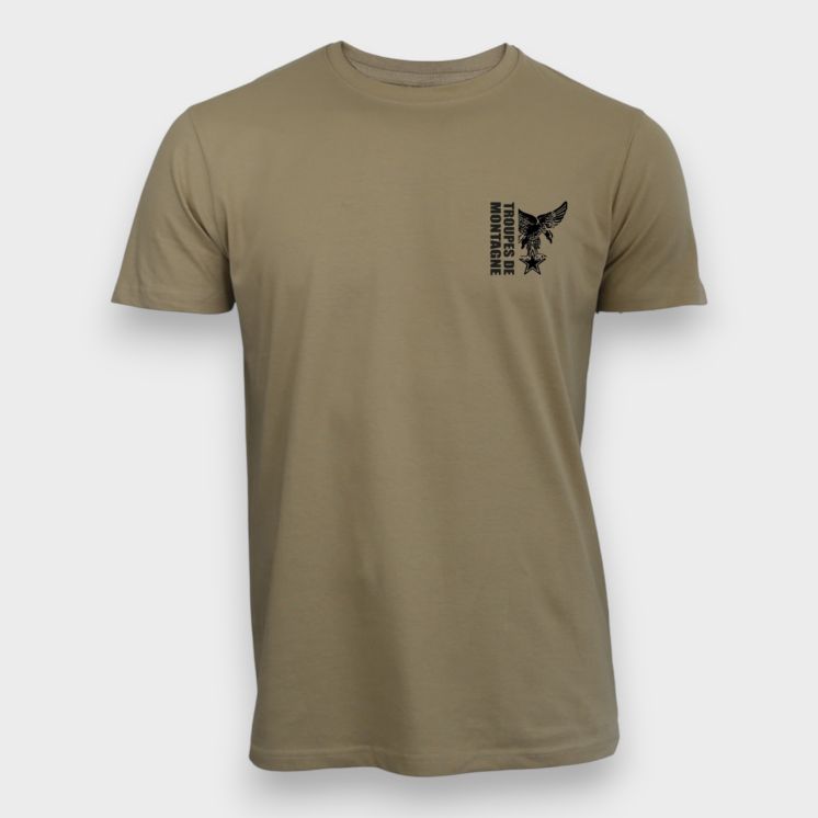 T-shirt Troupes de Montagne design Coyote