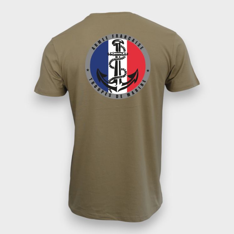 T-shirt Troupes de Marine France Coyote