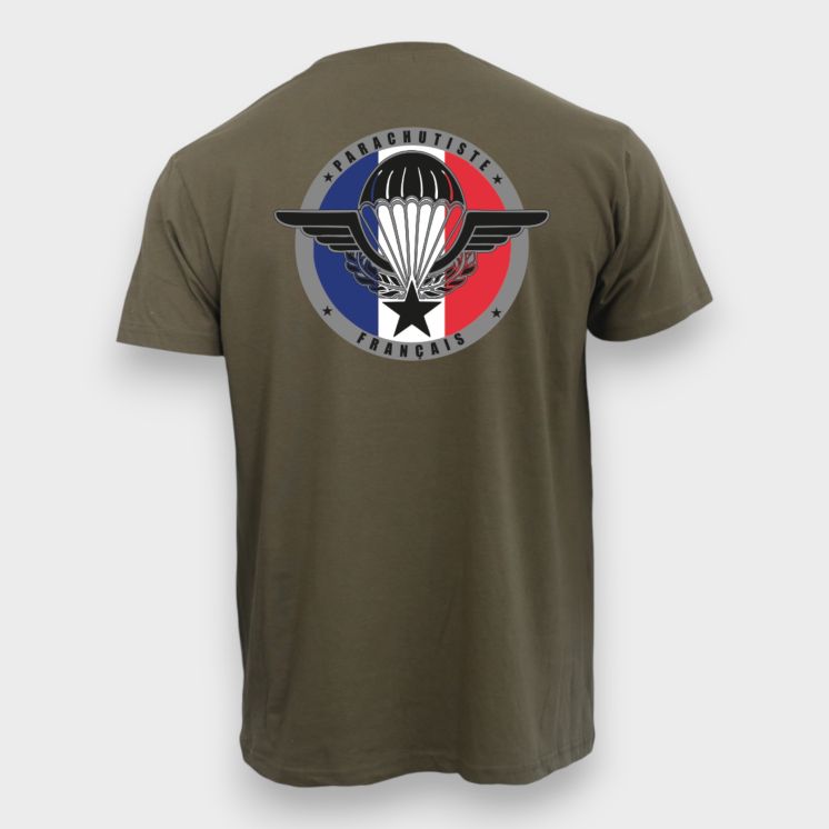 T-shirt Parachutiste Français Kaki