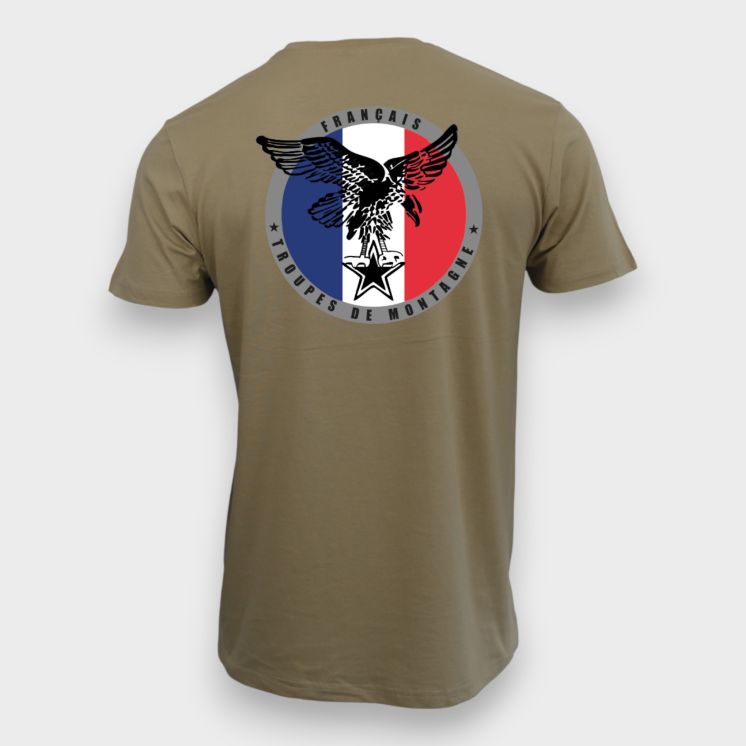 T-shirt Toupes de Montagne Française Coyote