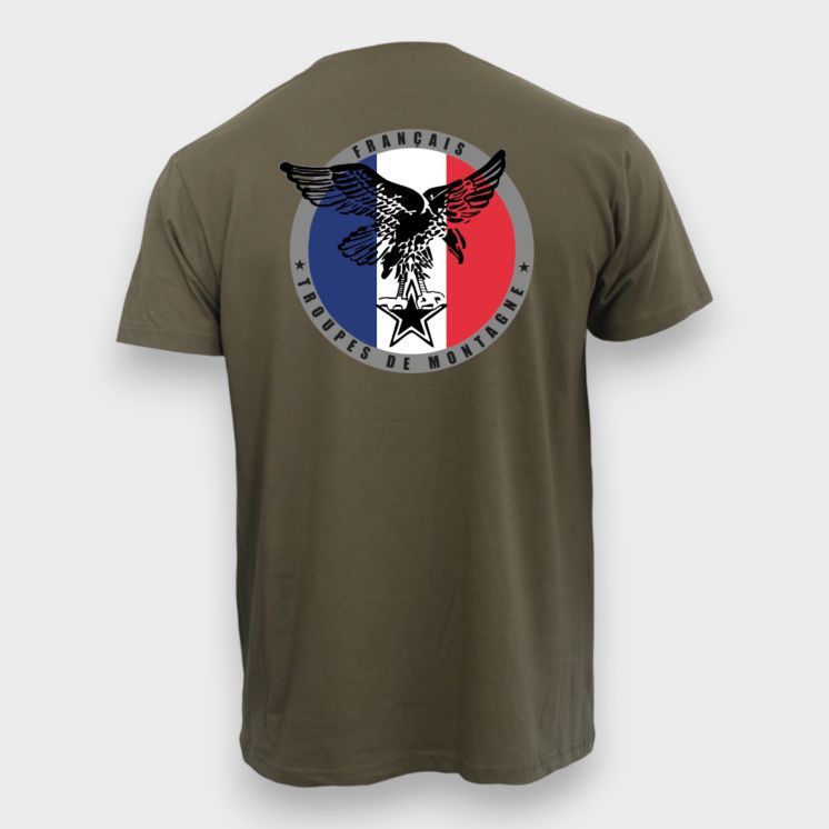 T-shirt Toupes de Montagne Française Kaki