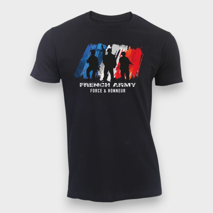 T-shirt French Army F&H Noir