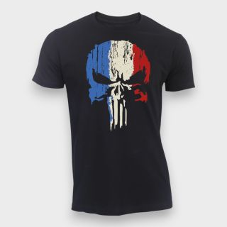 T-shirt Punisher France Noir