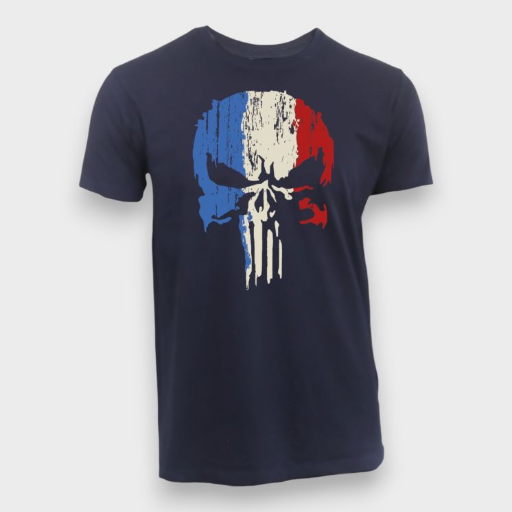 T-shirt Punisher France Marine