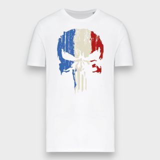 T-shirt Punisher France Blanc