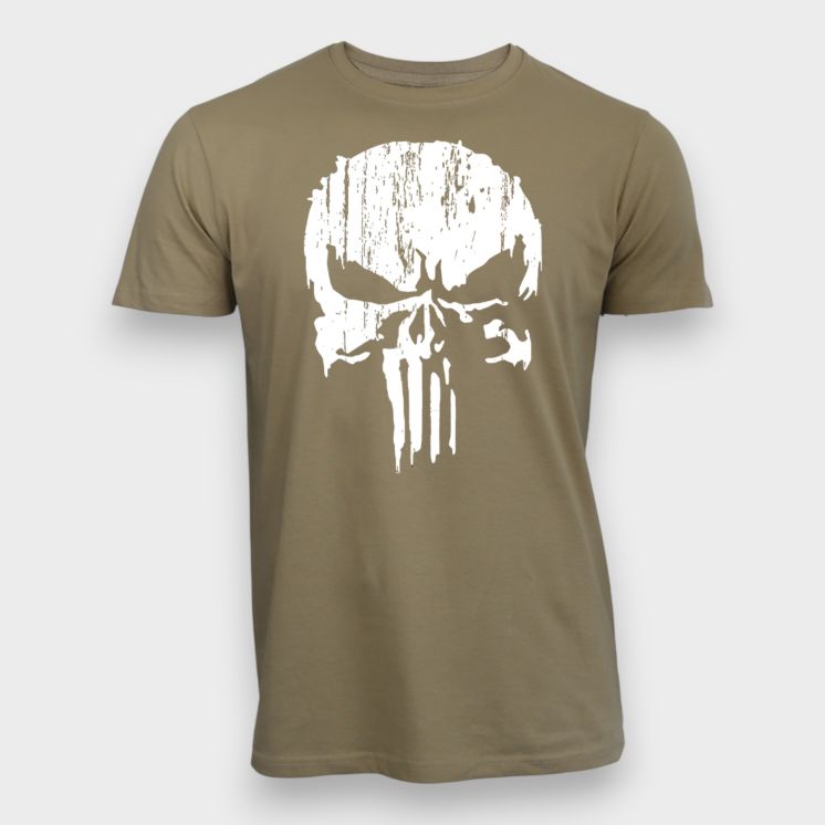 T-shirt Punisher Blanc Coyote