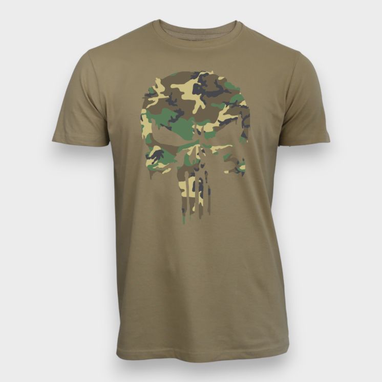 T-shirt Punisher Camo Coyote