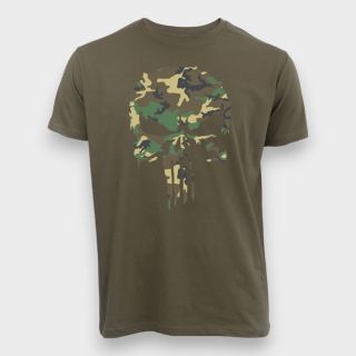 T-shirt Punisher Camo Kaki