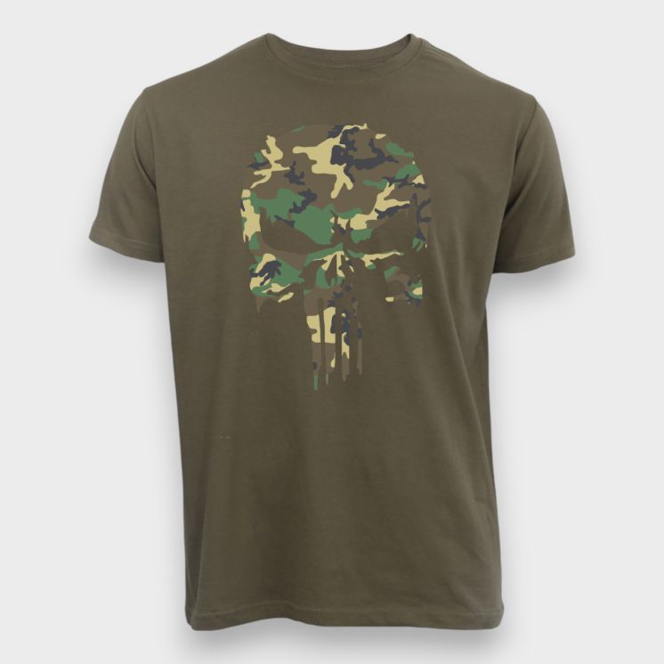 T-shirt Punisher Camo Kaki