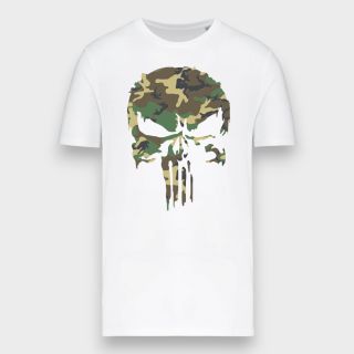 T-shirt Punisher Camo Blanc