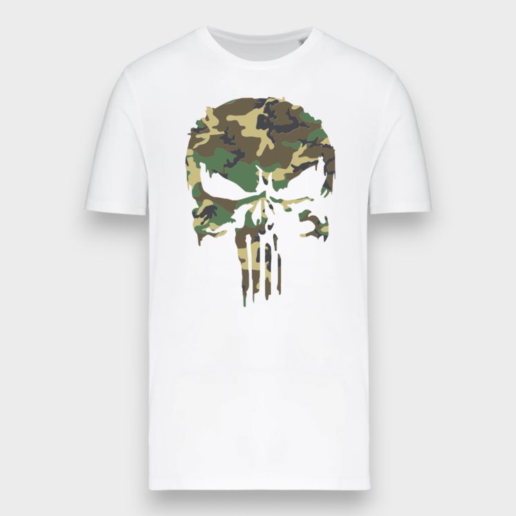 T-shirt Punisher Camo Blanc