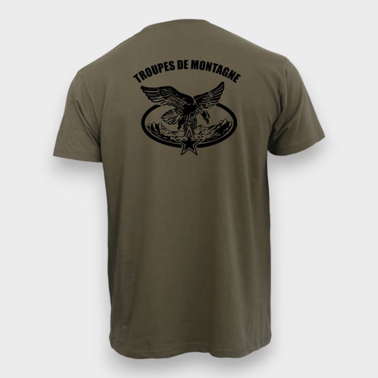 T-shirt Troupes de Montagne Kaki