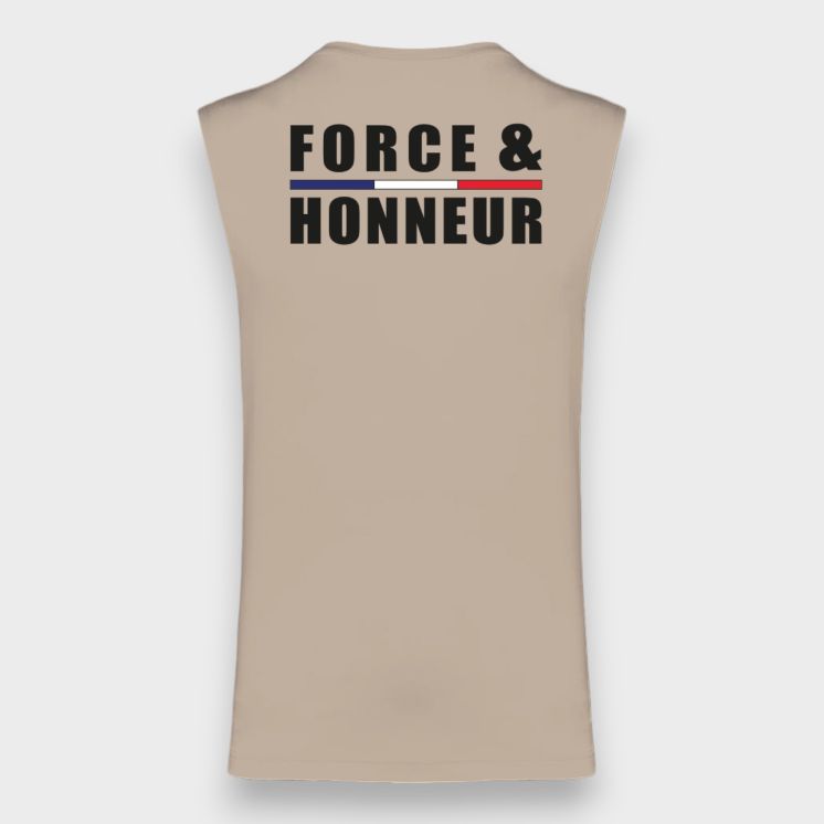 Tee-shirt sans manche Force & Honneur Light sand