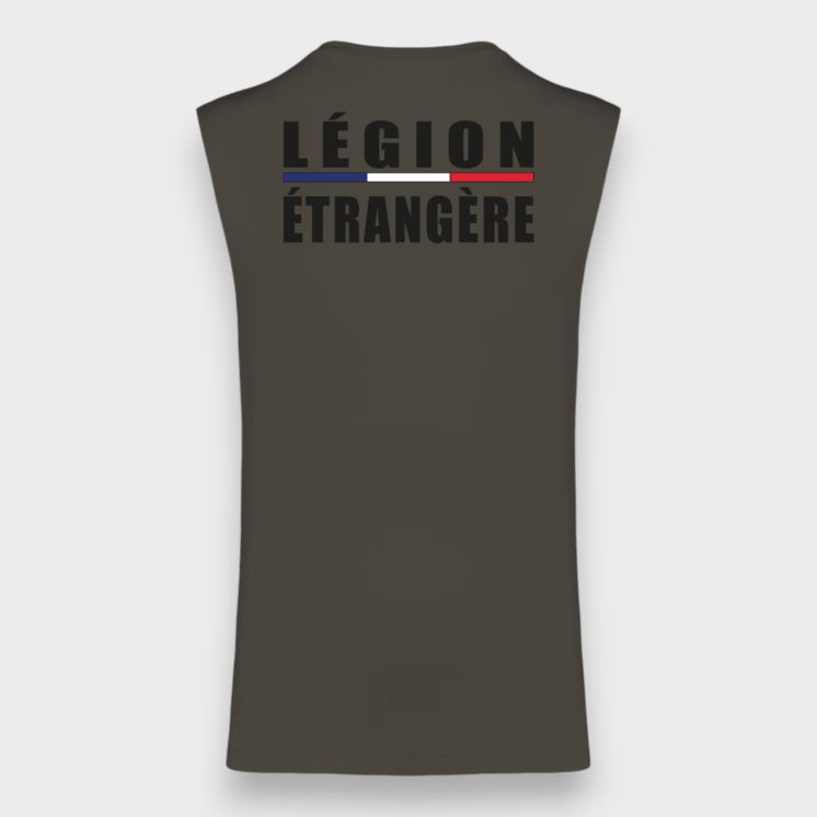 Tee-shirt sans manche Légion Etrangère Dark kakhi