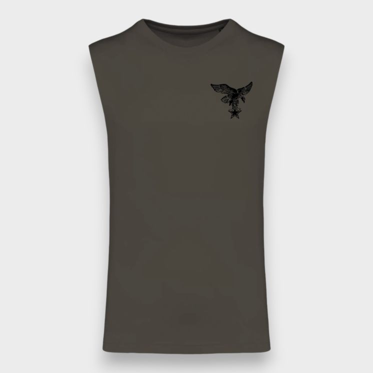 Tee-shirt sans manche Montagne France Dark kakhi