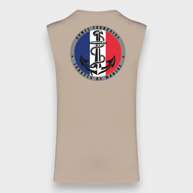 Tee-shirt sans manche TDM France Light sand