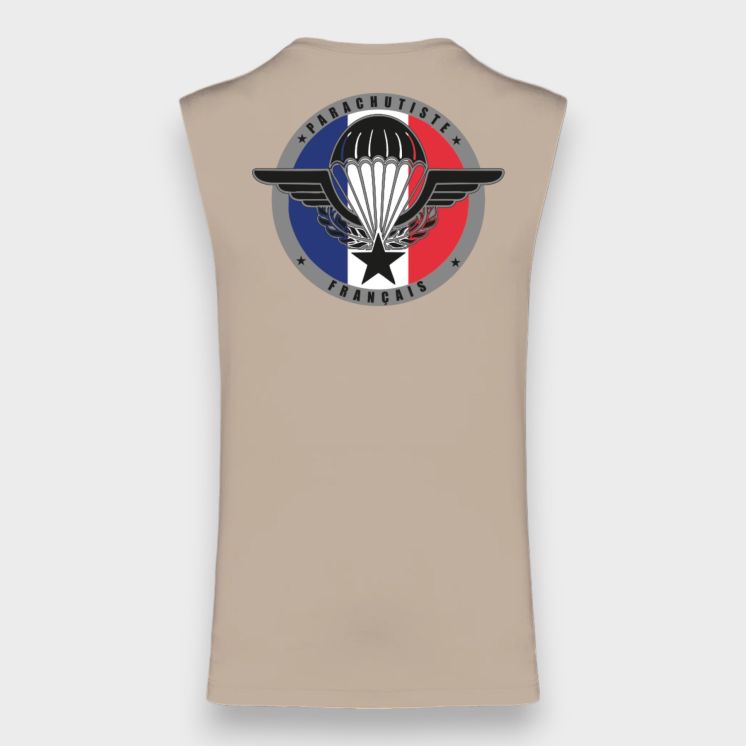 T-shirt sans manche Para France Light sand