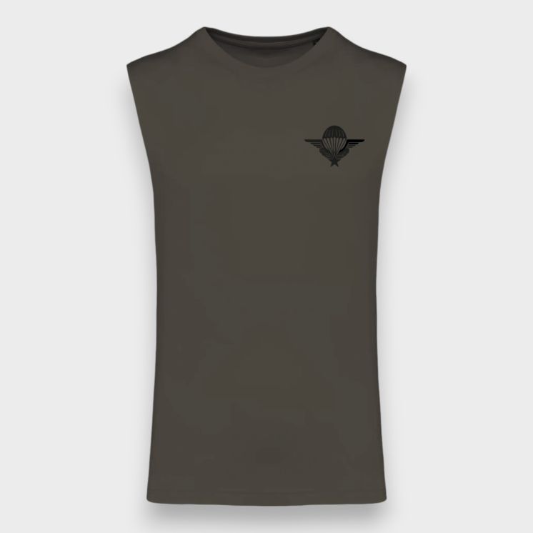 T-shirt sans manche Para France Dark kakhi