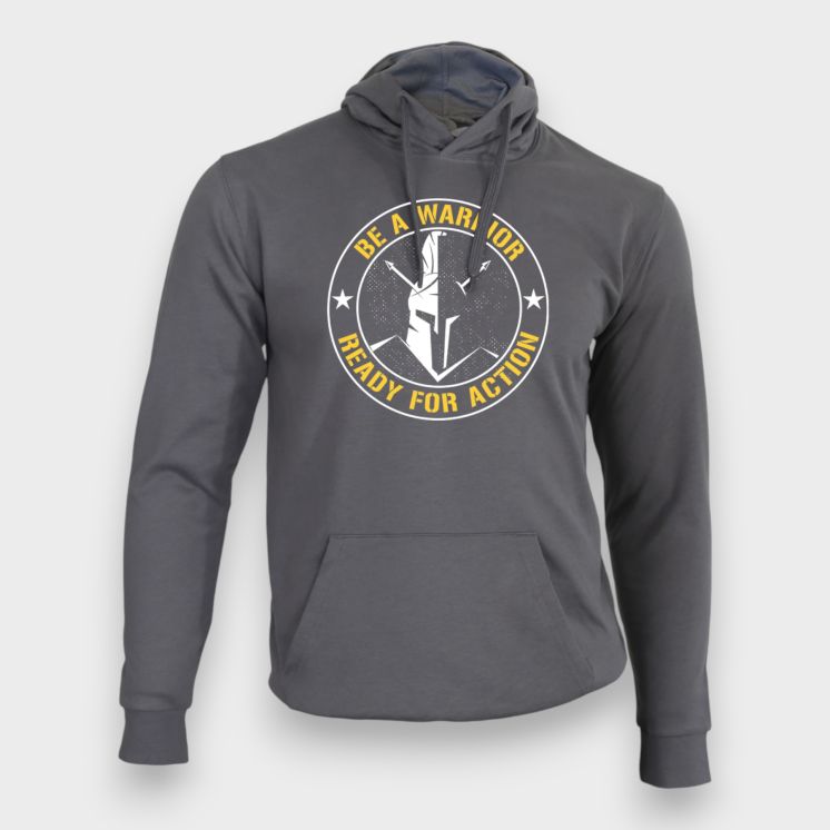 Sweat-shirt Be a warrior Gris