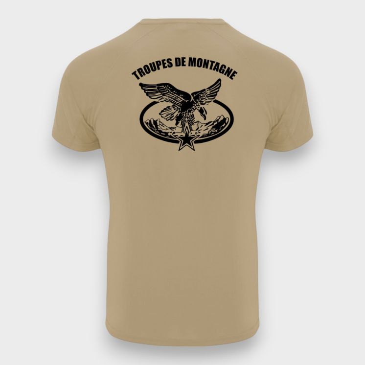 Tee-shirt Troupes de Montagne CONTROL DRY Coyote