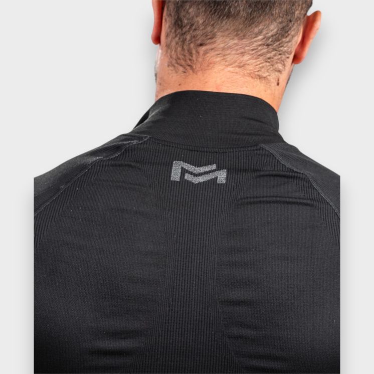 Zipped neck sweatshirt ALASKA Extreme Line Black