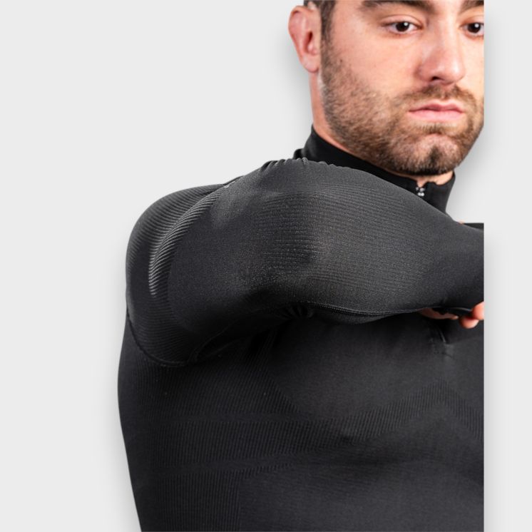 Zipped neck sweatshirt ALASKA Extreme Line Black