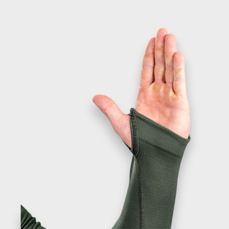 Zipped neck sweatshirt ALASKA Extreme Line OD Green