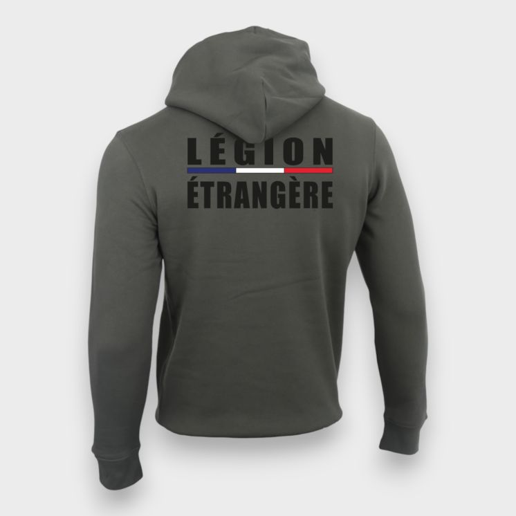 Sweat-shirt 350g Légion Etrangère Liseré Organic kakhi