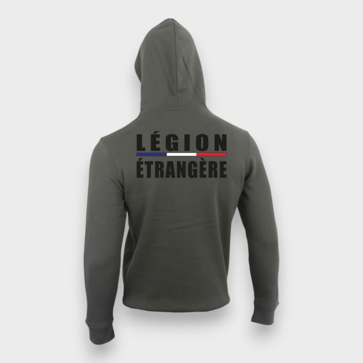 Sweat-shirt 350g Légion Etrangère Liseré Organic kakhi