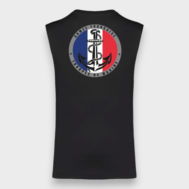 T-shirt sans manche TDM France Noir