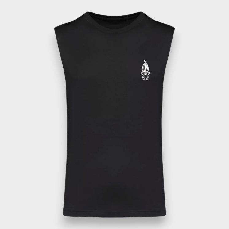 T-shirt sans manche Légion France Noir