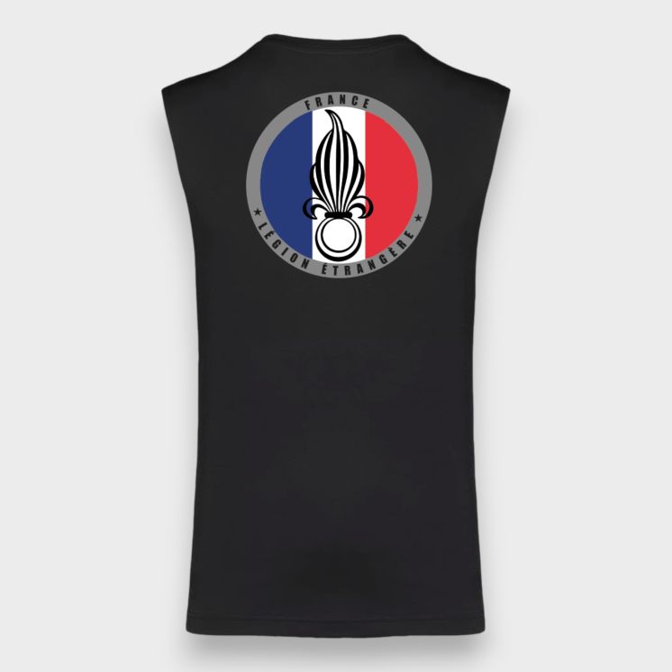 T-shirt sans manche Légion France Noir