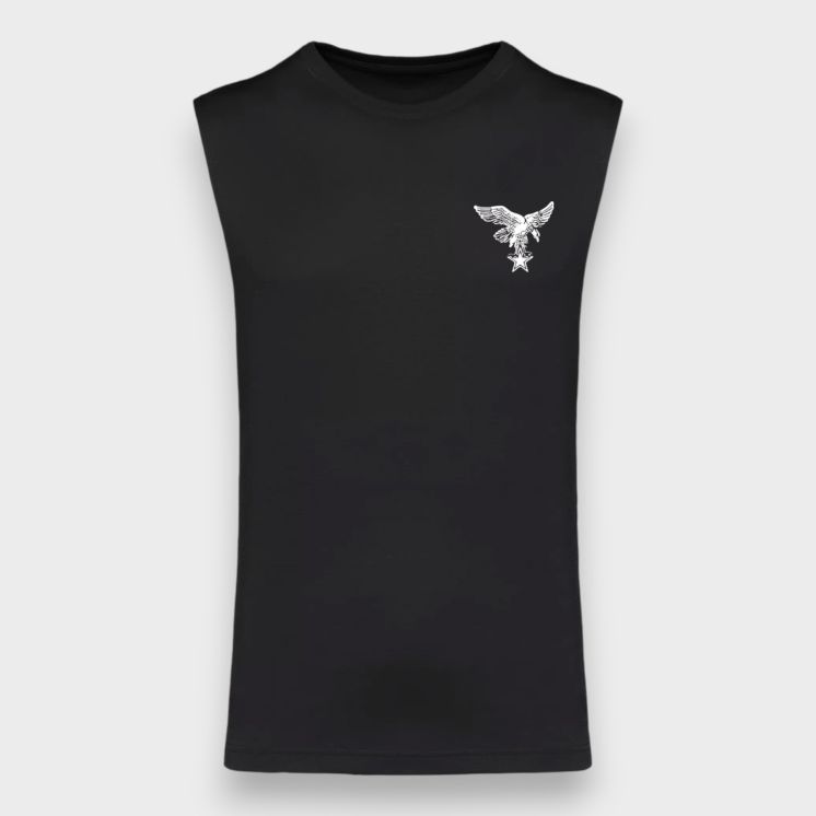 T-shirt sans manche Montagne France Noir