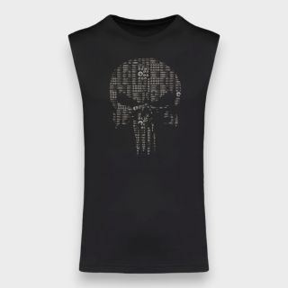 T-shirt sans manche Punisher balles Noir