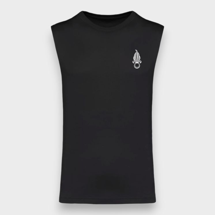 T-shirt sans manche Légion étrangère liseré Noir