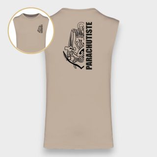 T-shirt sans manche Colo design Light sand