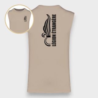 Tee-shirt sans manche Legion design Light sand