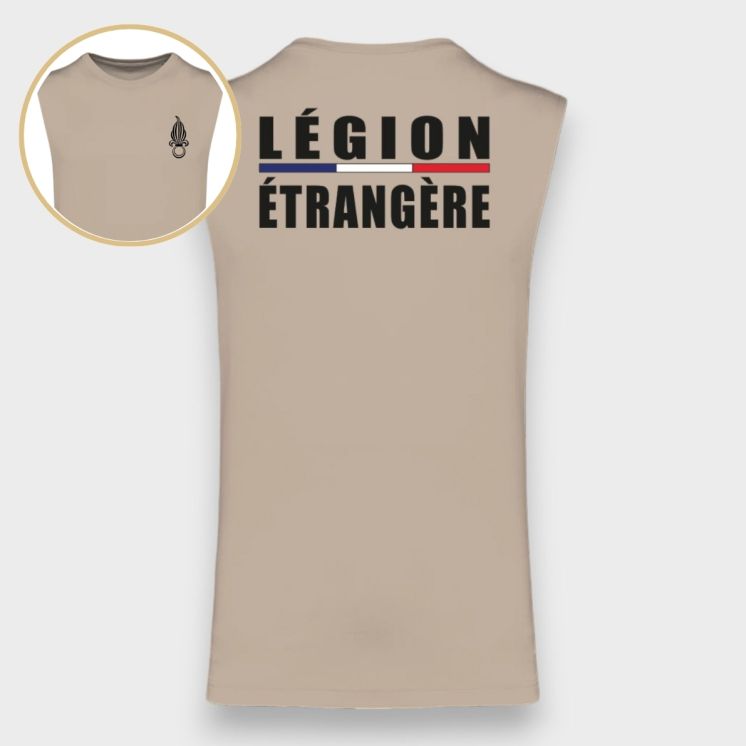 Tee-shirt sans manche Légion Etrangère Light sand