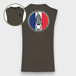 Tee-shirt sans manche Legion France Dark kakhi