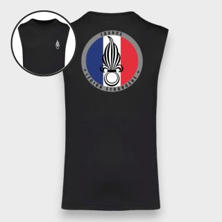 T-shirt sans manche Légion France Noir
