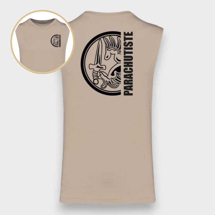 Tee-shirt sans manche Metro design Light sand