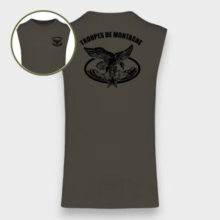 T-shirt sans manche Montagne Dark kakhi