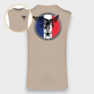 T-shirt sans manche Montagne France Light sand