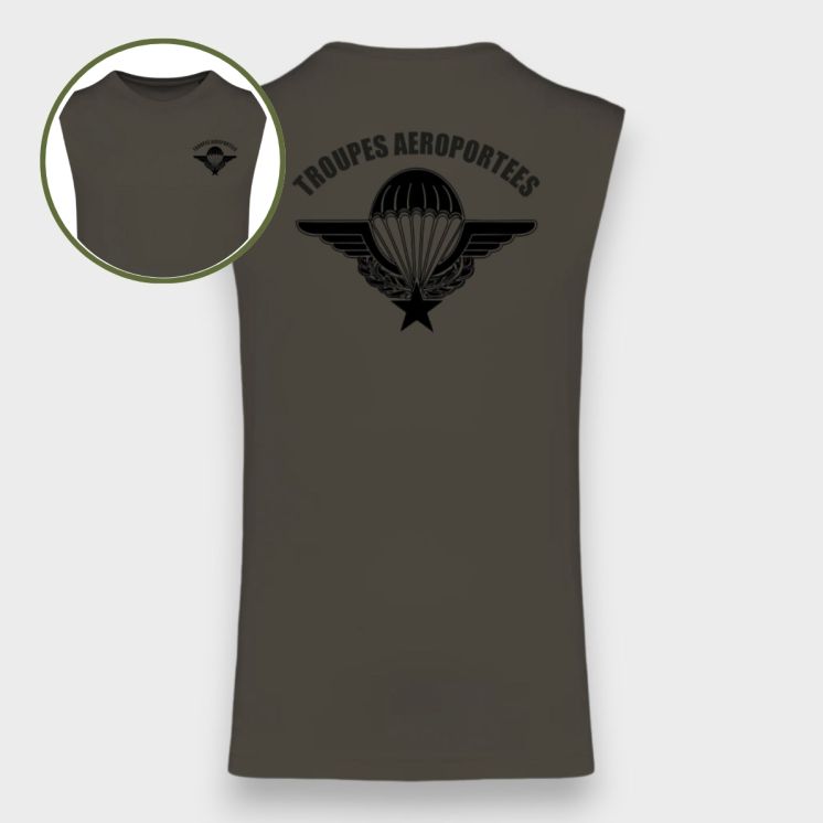 T-shirt sans manche Para Dark kakhi