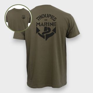 T-shirt Troupes de Marine Kaki