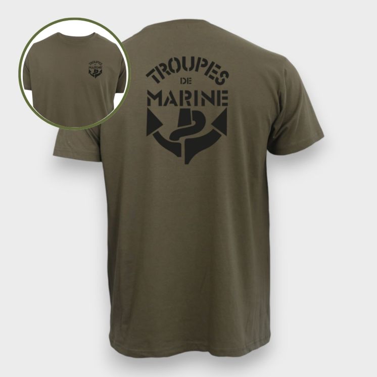 T-shirt Troupes de Marine Kaki
