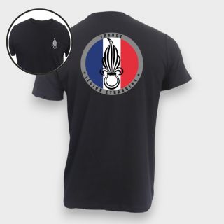 T-shirt Légion Etrangère France Noir