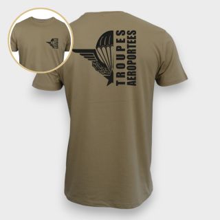 T-shirt Troupes Aéroportées design Coyote