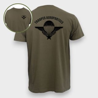 T-shirt Troupes Aéroportées Kaki