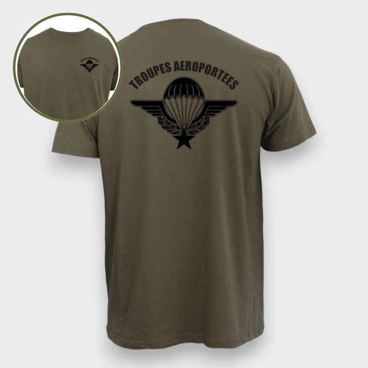 T-shirt Troupes Aéroportées Kaki